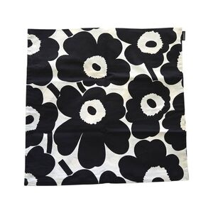 Marimekko Black and White Floral Pillow Cover